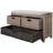 Versatile Use Wood Shoe Storage Bench with Removable Basket and 2 Drawers-1712727497