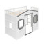 Lit mezzanine simple avec échelle - blanc-1181929142