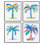  «Bold Palms», ensemble de 4 giclées par Julie DeRice