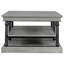 Table basse en bois 55,1 "avec pieds noirs, 2 tablettes de rangement ouvertes, table de salon moderne, gris-130087674