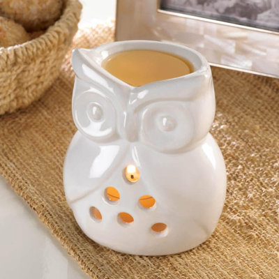 Charming Owl Oil Warmer | Ceramic Tea Light Diffuser