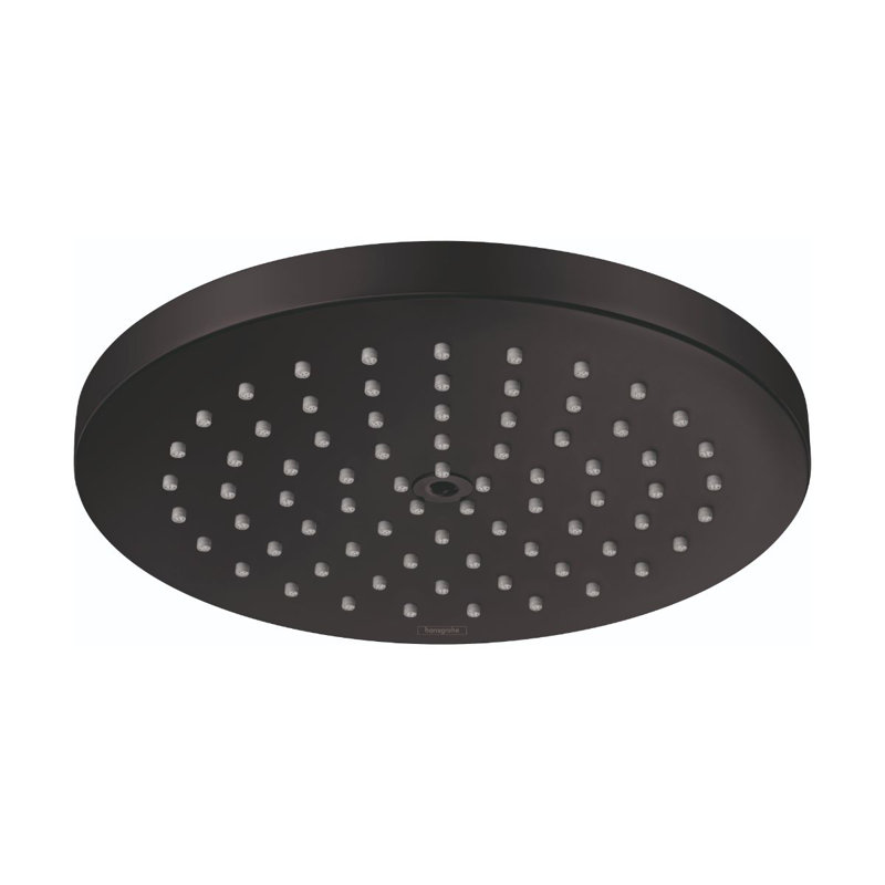 Pomme de douche à 1 jet hansgrohe Raindance S 180, Noir mat, 2,5 gallons par minute