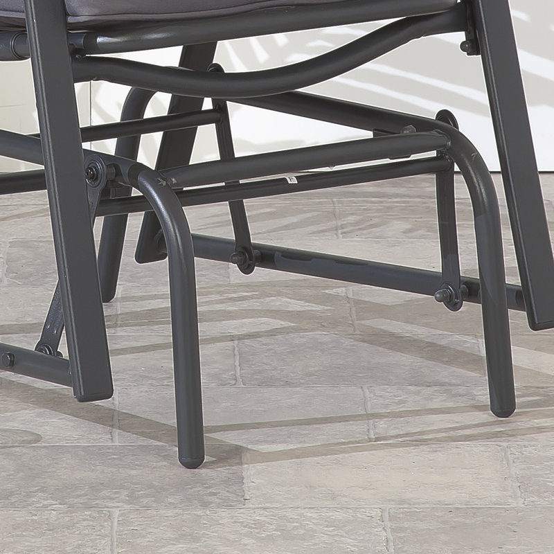 Fauteuil coulissant d'extérieur en acier thermolaqué Poultney
