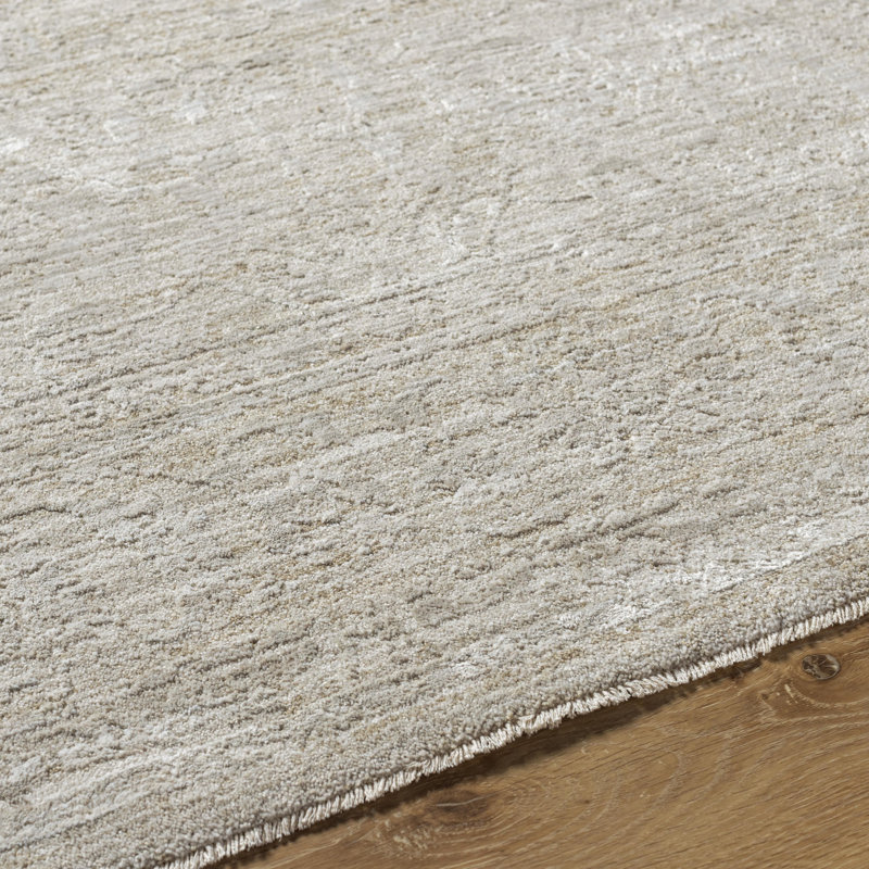 Tapis crème en polyester tissé à la machine Quach, Tapis de couloir 2 pi 8 po x 10 pi