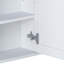 Armoire de rangement murale de salle de bain avec miroir, tablettes réglables et compartiments ouverts pour une organisation efficace