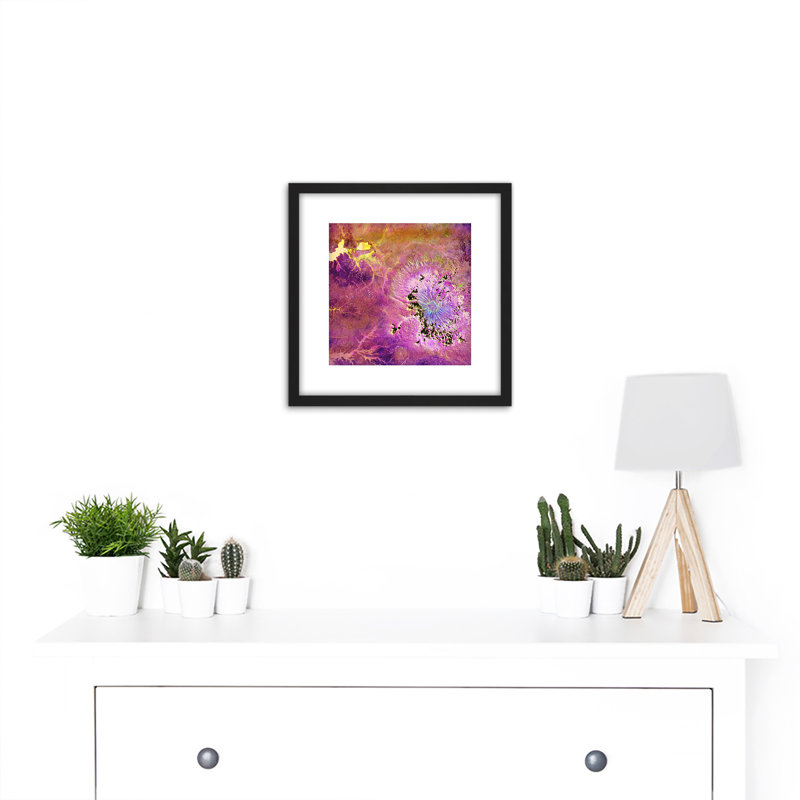 Abstract Space Planet Surface Bright - Single Picture Frame Print