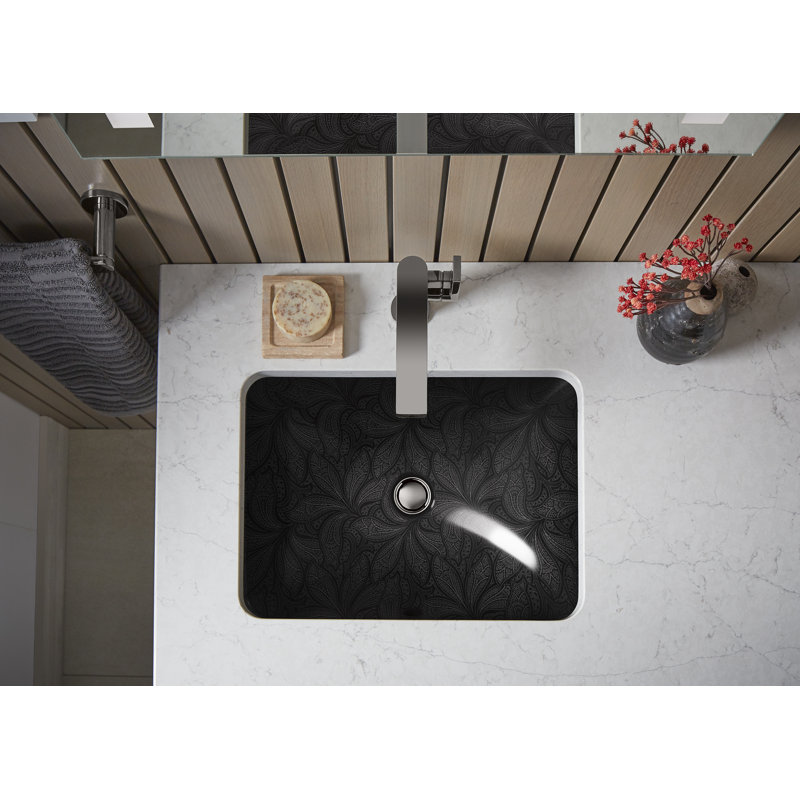 Lavabo de salle de bain rectangulaire encastrable Kohler Paisley Caxton, ARTIST EDITIONS