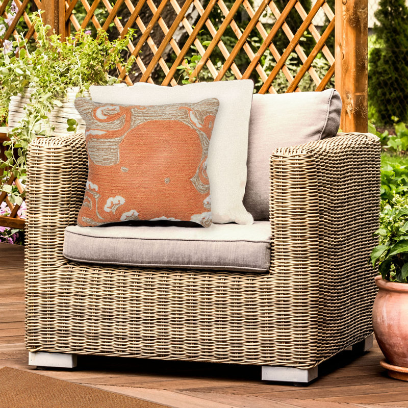  Housse et insert de coussin extérieur d'extérieur, Orange