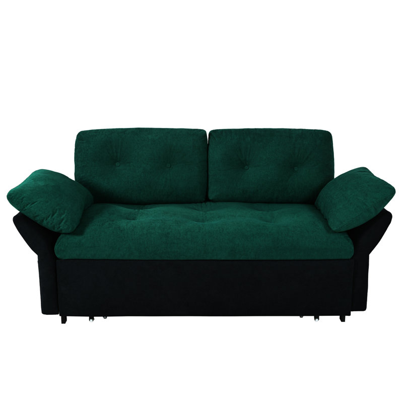 Lit gigogne multifonctionnel avec confort supérieur pour les petits appartements Canapé-lit convertible Tissu en chenille douce et pieds stables