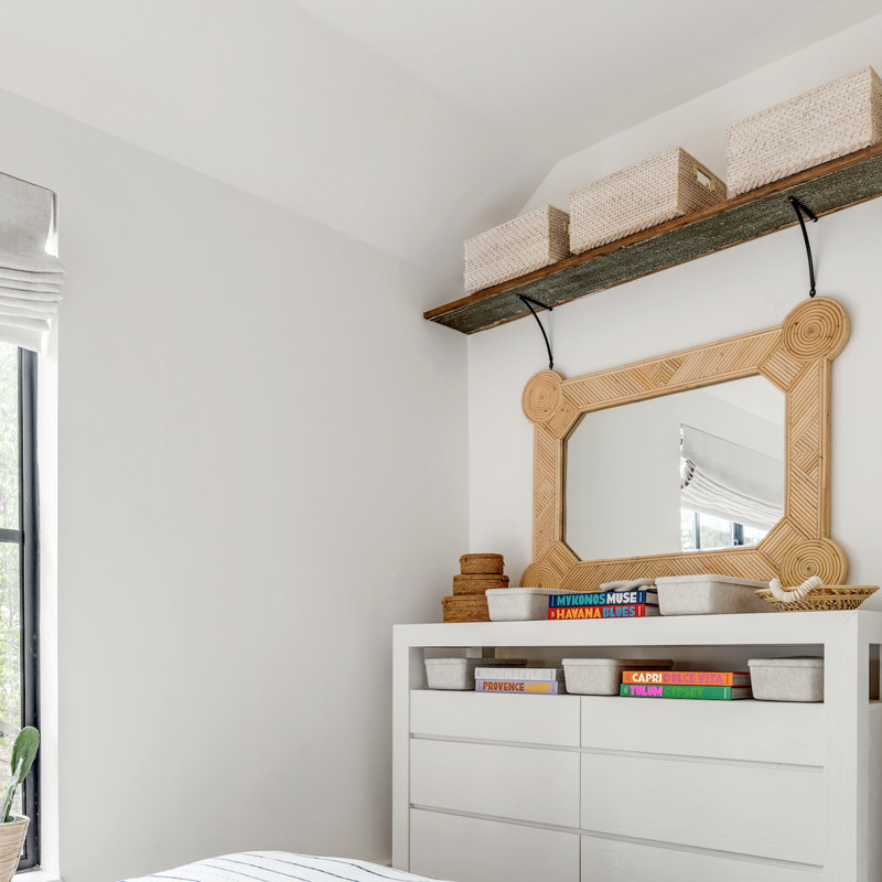 Bac de rangement en feutre sculpté - long avec couvercle, Beige