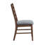 Chaise d'appoint (2) Lin et noyer - Contreplaqué 20 po Assise largeur 40 po Profondeur de 2 chaises en bois massif dossier 19 po Hauteur-246283397