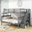 Lit superposé simple au-dessus de double avec 3 tablettes Rasime-104447223