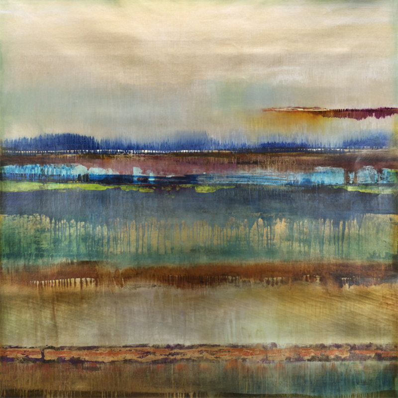 Bold Strata Painting by Jennifer Hollack Raboin, Stretched Canvas, 60" H x 60" W x 2" D