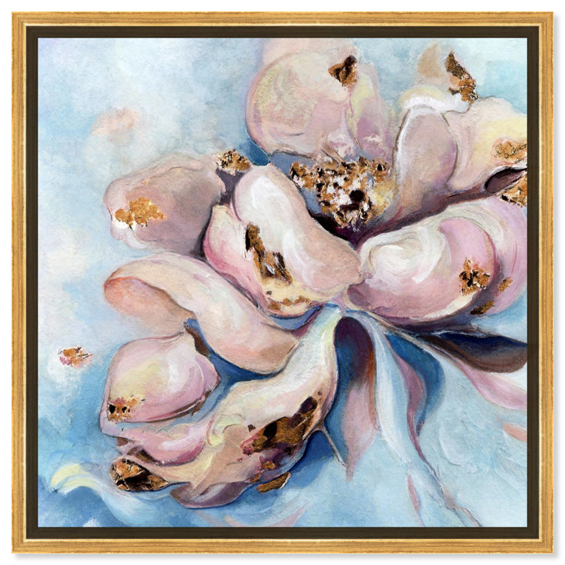«Soft Pastel Blues», couleurs claires, impressions sur toile par Art Remedy, H 13 po x l 13 po, Cadre noir