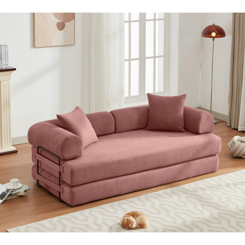 Canapé convertible Boneless, Rose