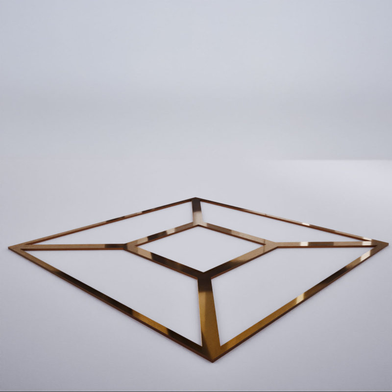 Panneaux muraux décoratifs en acrylique Marion, moyen, l 15 3/8 po x H 15 3/8 po x T 1/8 po, miroir bronze Marion, Bronze