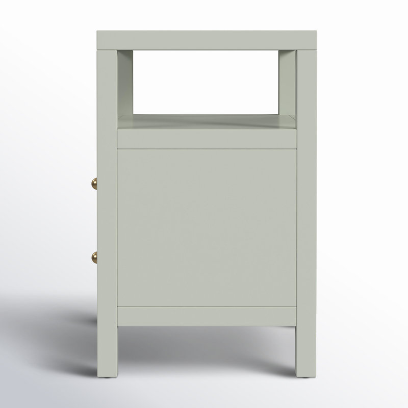 Nora 2-Drawer Nightstand, Sage Green