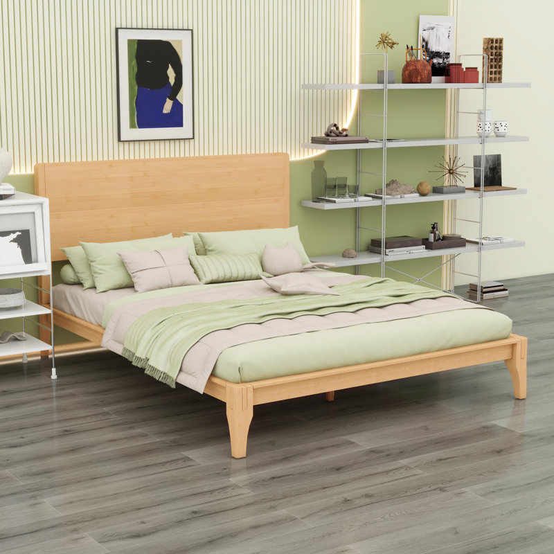 Lit plateforme Wood, Naturel