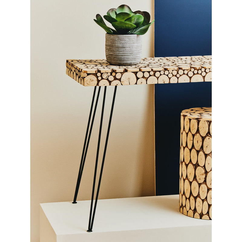 100cm Solid Wood Top Console Table