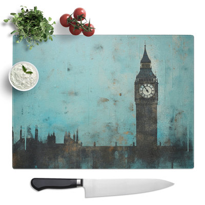 Big Ben Minimalism  Glass Chopping Board