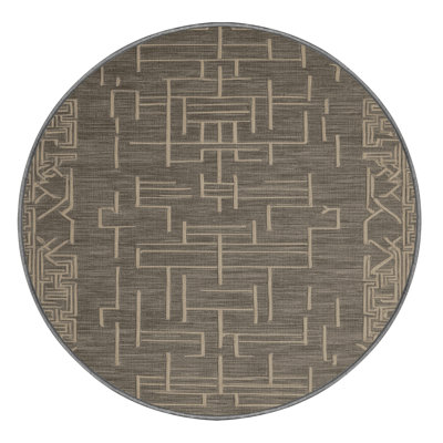 Machine Washable Art Deco Gray Area Rug