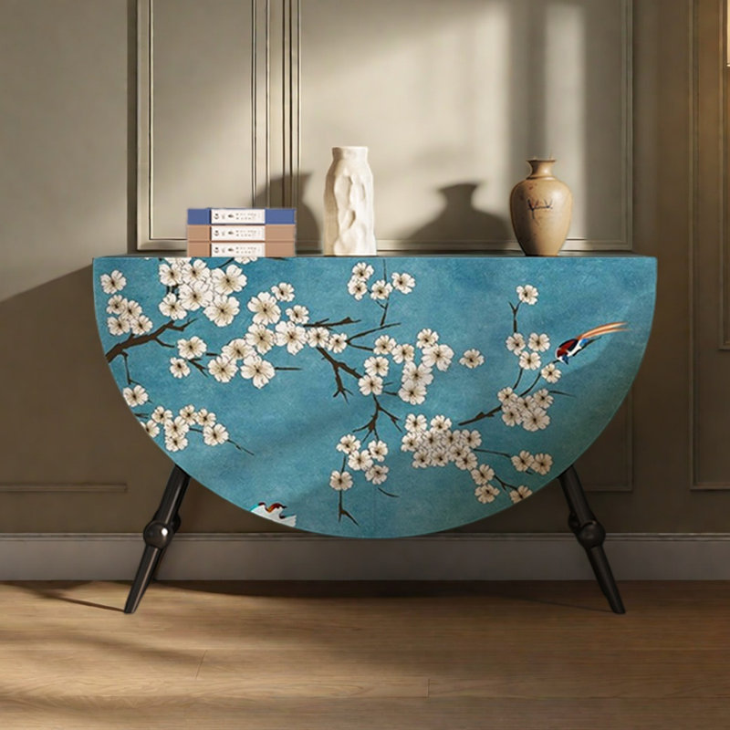 Armoire multifonctionnelle avec motif floral, Noir