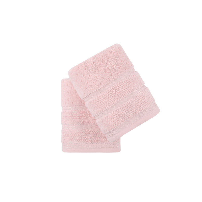 Premium Hand Towel Set, Powder Color, 19.7 x 35.4 inches | 100% Microcotton, 17.6 oz/sq yd | Ultra-Soft, Highly Absorbent, Machine Washable at 104°F | Perfect for Bathroom & Spa Use