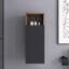 32 po Armoire murale flottante noire et noyer
