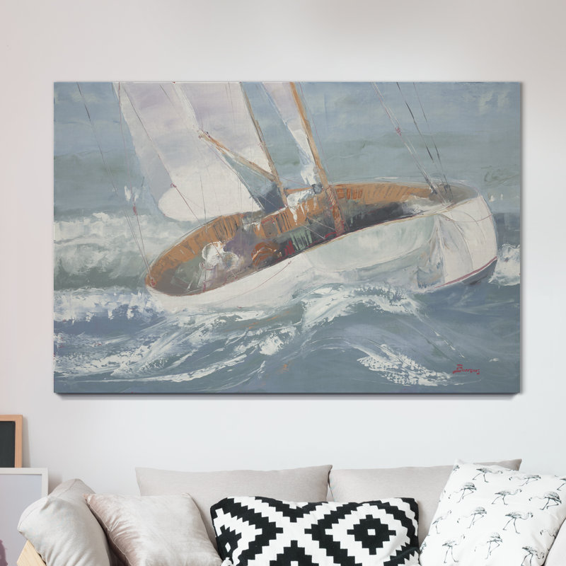 « out to sea », peinture sur toile tendue, H 12 po x l 8 po x P 1 po