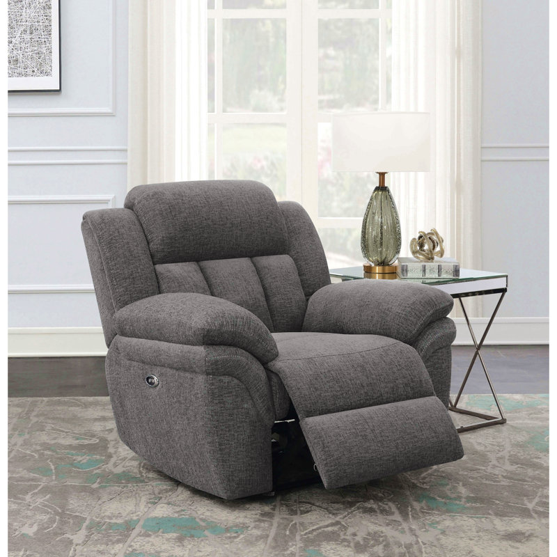 Fauteuil inclinable électrique oscillant gris anthracite