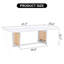 Table basse de style chinois en bois massif blanc et imitation rotin, table basse rectangulaire en bois massif, petite table basse de salon