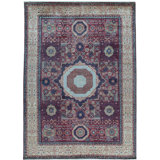 Aryana Wool Oriental Area Rug in Beige/Rose/Blue