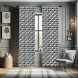 Fish Semi-Sheer Rod Pocket Curtain Panels