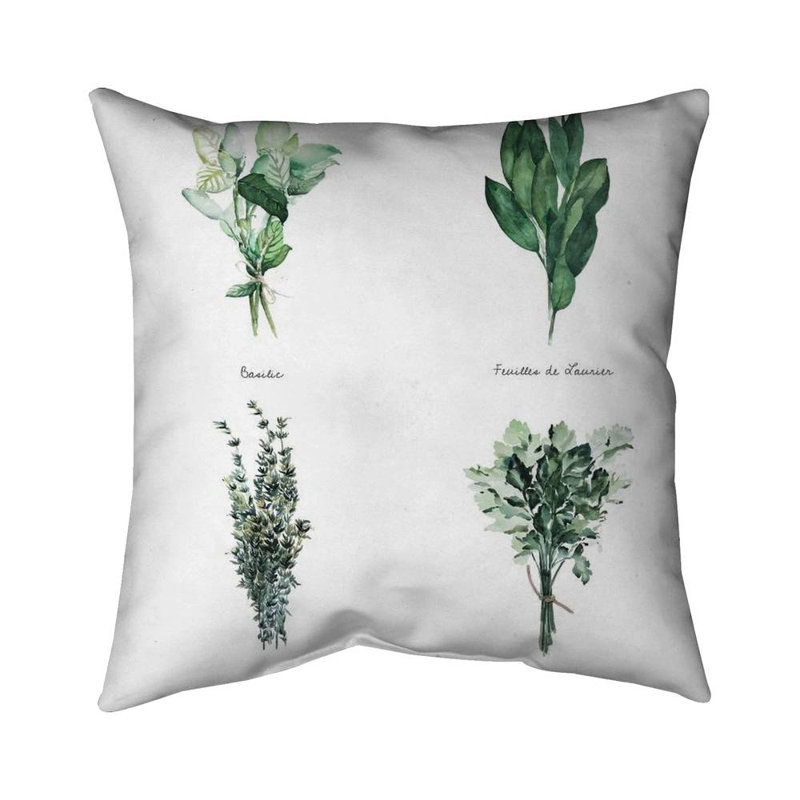 Fines herbes - 20"x20" Throw pillow - Poly twill - Print on demand