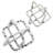 Decorative Object Metal Metal Interlocking Geometric Cube Design with Textured Hammered Surface for Contemporary Accent Display.-431399781-431399786
