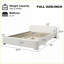 Structure de lit tapissier White Boucle