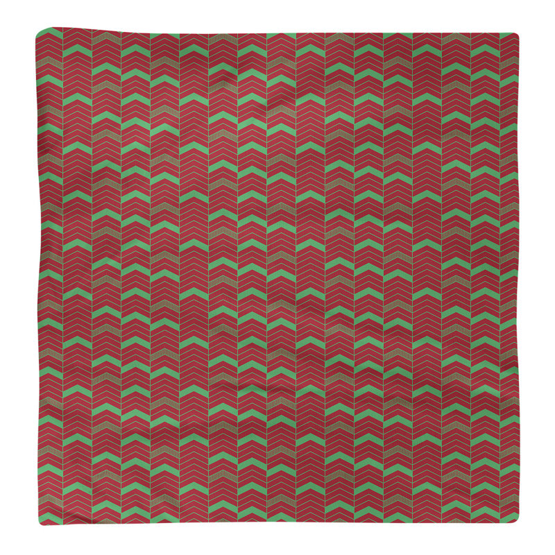 Serviette revêtue de fêtest hol, 22 po x 22 po, Rouge / Vert, Coton