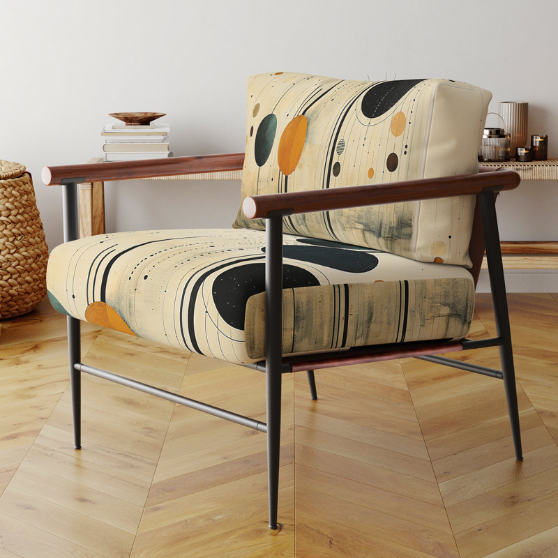 Fauteuil rembourré moderne coloré Mid Century Minimalist Oasis IV