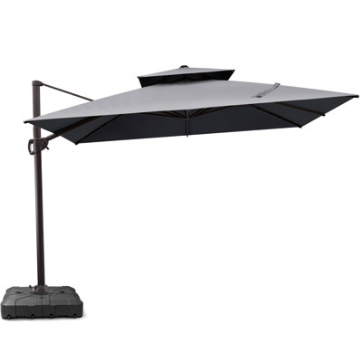 120" X 120" Square Cantilever Umbrella With Counter Weights by Crestlive Products