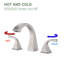 Robinet de lavabo de salle de bain à deux poignées Topcraft avec égouttoir escamotable-115607274