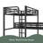 L-Shaped Metal Triple Twin Size Bunk Bed