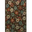 Tapis décoratif moderne et multicolore brun à motif de roses multicolores-514547842