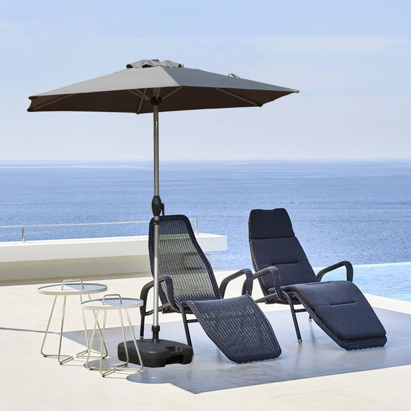 Sirley 116.14'' Patio Umbrella, Gray