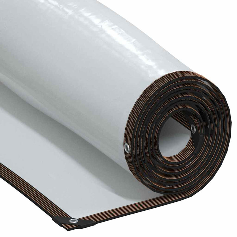  Clear Tarpaulin With Eyelets 9.8X9.8' Polyethylene, Brown