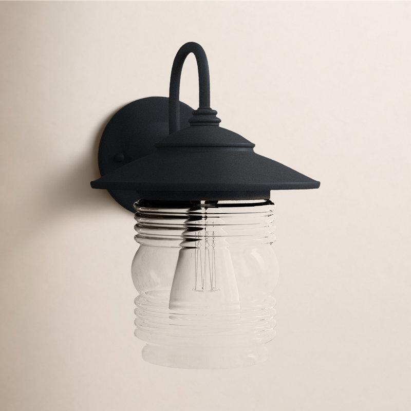 Meissa Dorulet Outdoor Wall Lantern, Black