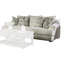 Canapé Syma, boucle ivoire, 4 coussins décoratifs, accoudoirs inclinés, 102 po