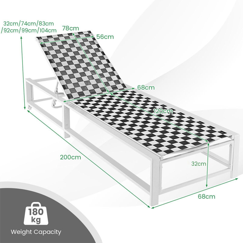 200cm Long Single Chaise