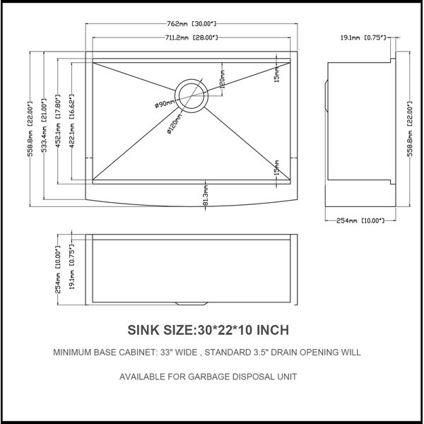 Dimensions du produit