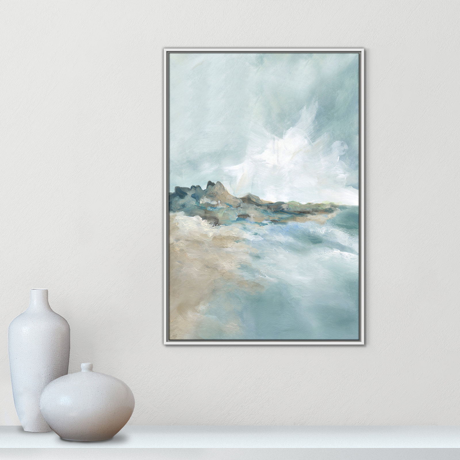 Coralie "Sandpoint" Print by Carol Robinson, 37.5" H x 25.5" W, White