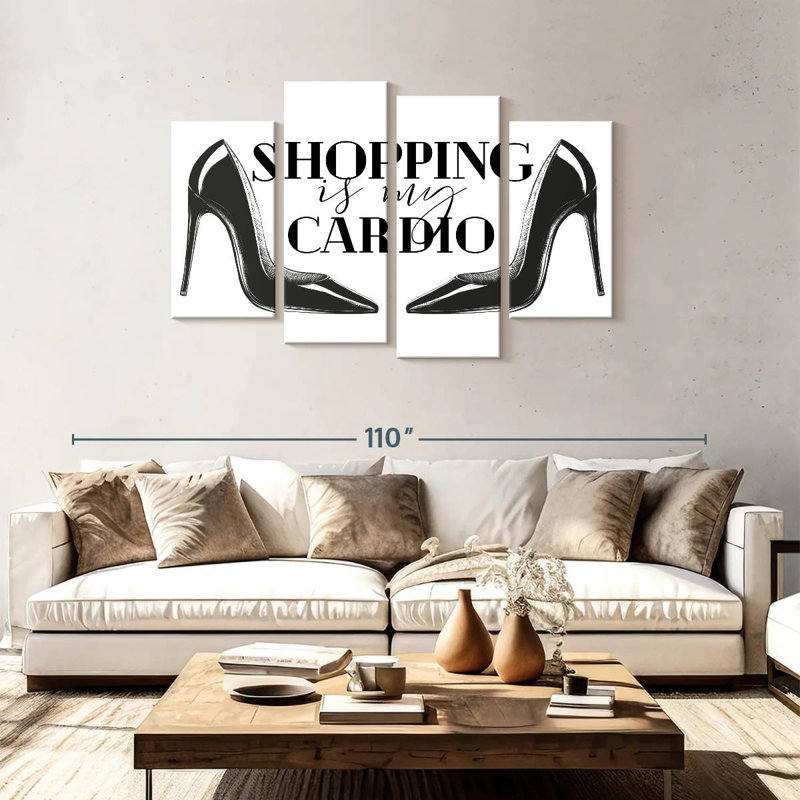 Shopping Cardio Typography, 48" H x 75" W